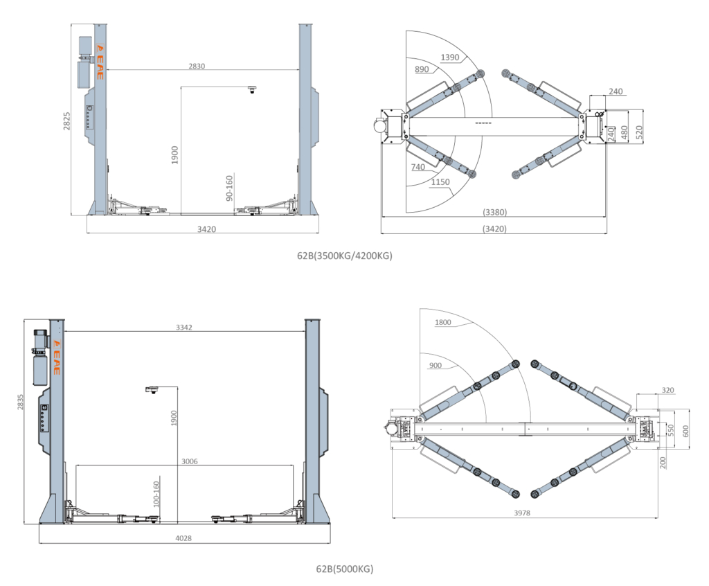 2-pelarlyft 4,2 ton