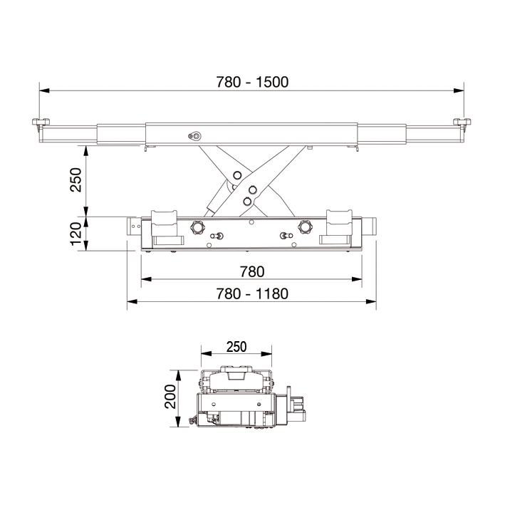 Frihjulslyft 2,6 ton